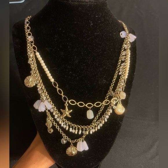 Three strand with charms necklace - Picture 1 of 6